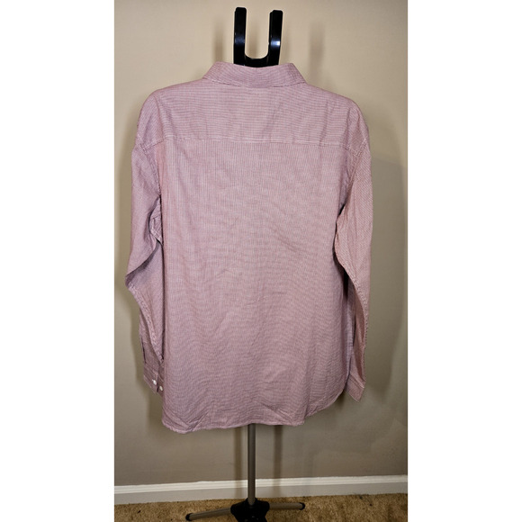 Columbia Mens Long Sleeve Button Up Red Hounds Toothprint XL - Picture 2 of 8